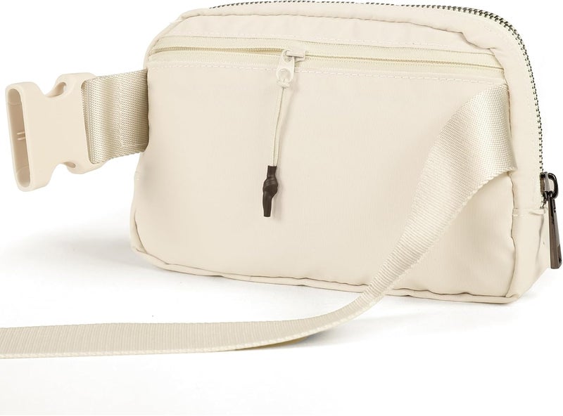 ODODOS Unisex Mini Belt Bag with Adjustable Strap Small Fanny Pack for Workout Running Traveling Hiking, Ivory - Image 4